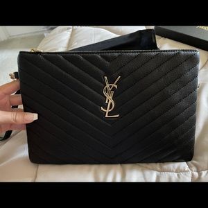 YSL large wristlet bag